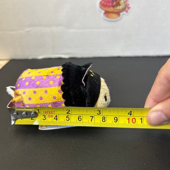 Disney Store Tsum Tsum Mini Plush 3.5" JAPAN Black Cat Dale Halloween Red Nose - Picture 2 of 10